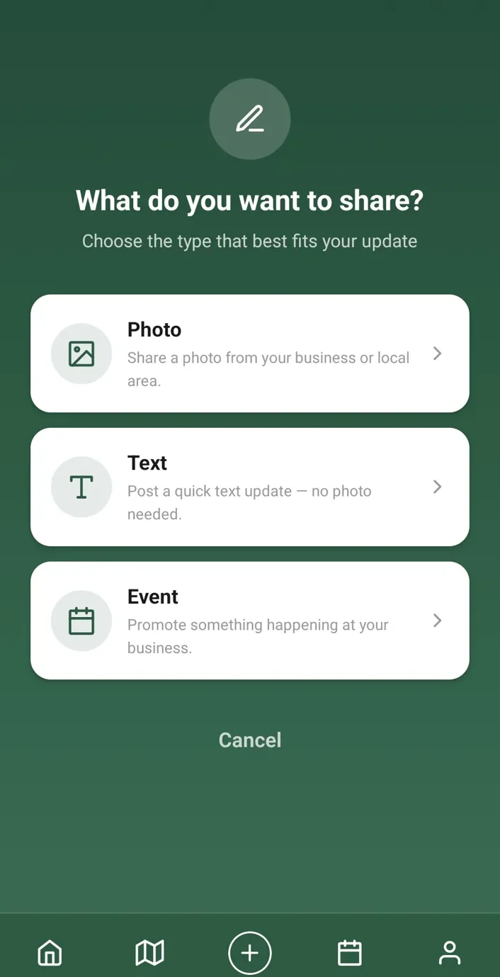 REACH app screen — example UI